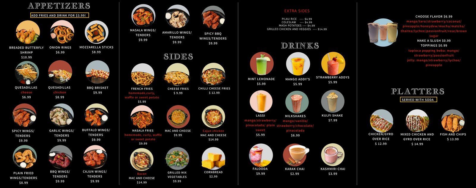 Paper menus