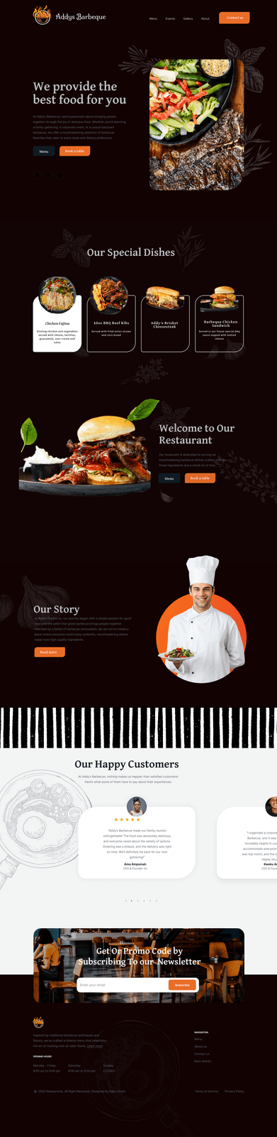 Website homepage