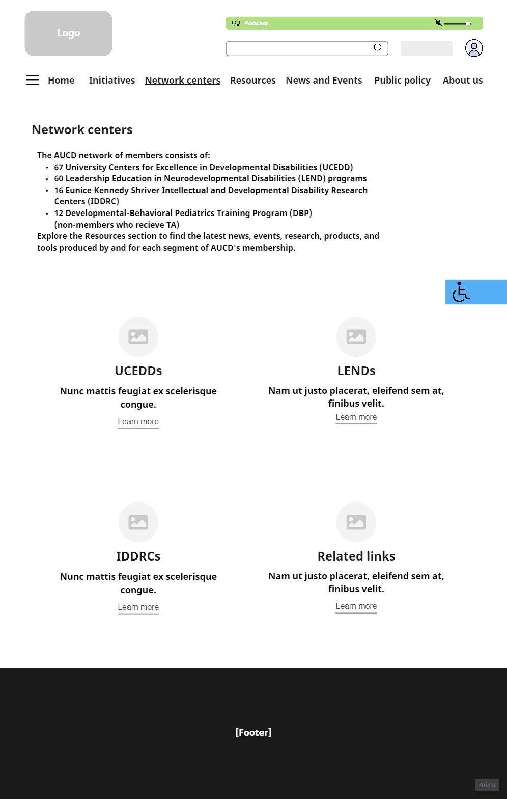 Low-fidelity mockups